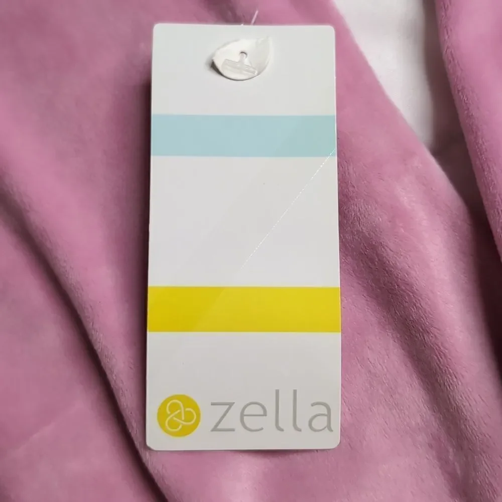Zella Girls XL (14/16) Pink Long Sleeve Velour Sweat Shirt, NEW